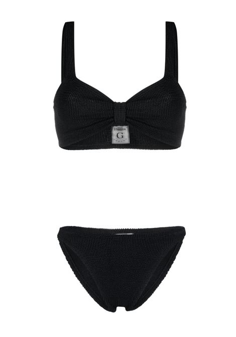 Bikini due pezzi bonnie in nero Hunza G - donna